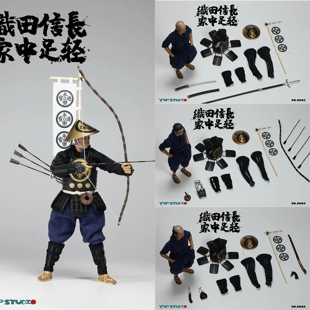 Yep Studio 002 003 004 1/12 Scale Collectible Japanese Samurai Oda Nobunaga Cloth Warrior Soldier 6 inches Mini Action Figure