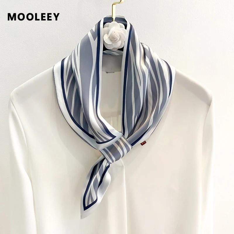 

All-match Zebra Stripes Silk Scarf 15x70cm Casual Neck Scarf for Women Long Scarves Office Cravat Fashion Decoration Hair Ribbon