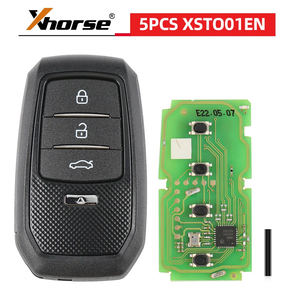5 шт./лот Xhorse XSTO01EN для Toyota XM38 смарт-ключ 4D 8A 4A все в одном с корпусом ключа