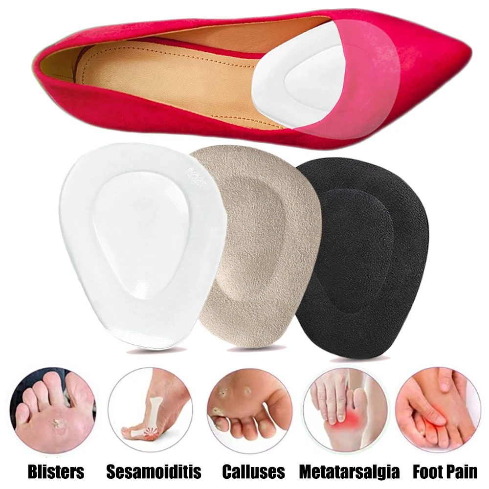 Silicone Metatarsal Foot Pads for Sandals High Heels Forefoot Insert Pain Relief Gel Insoles Ball of Foot Shoe Cushion for Women