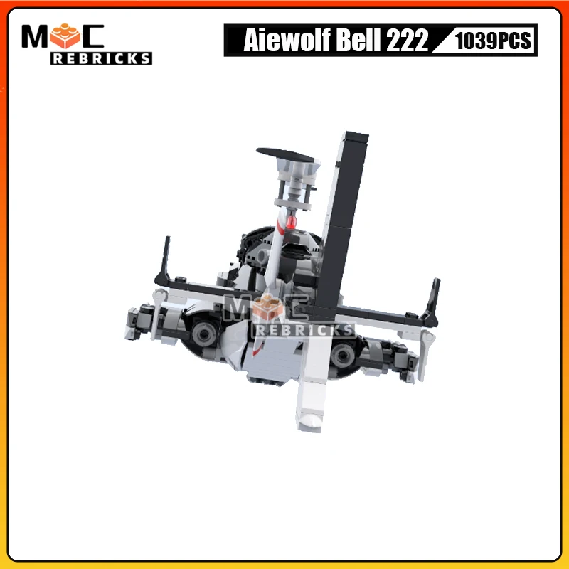 Конструктор Airwolf Bell 222 MOC из сериала сделай сам