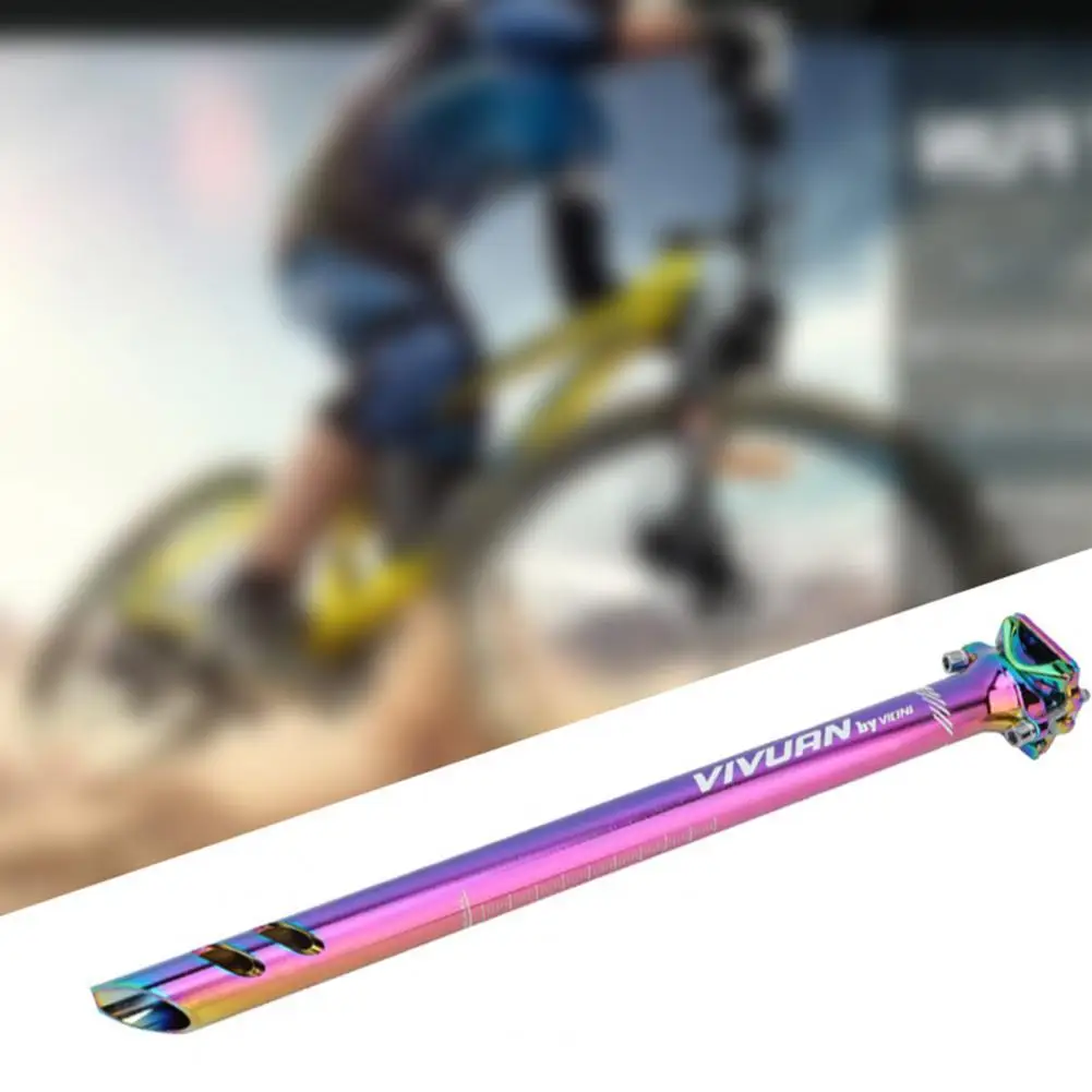 

Bicycle Seat Post Colorful Seatpost Shock-proof Aluminum Alloy 400mm Bicycle Seat Tube for Mountain Bike
