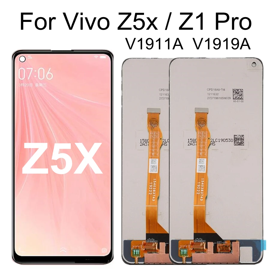 ЖК-дисплей 6,53 дюйма для Vivo Z5x V1911A V1919A, детали для замены ЖК-дисплея Vivo Z1 Pro