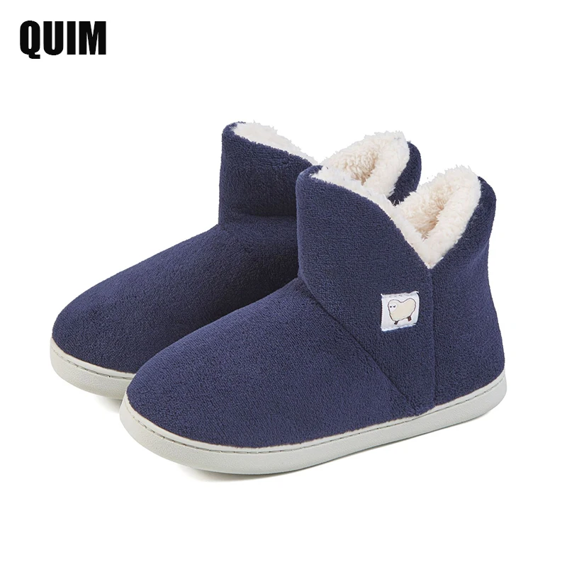 

Female 2022 Winter Cotton Boot Slippers Man Woman Shoes Natural Fur Women Warm Indoor Shoes Soft Wool Lady House Slippers