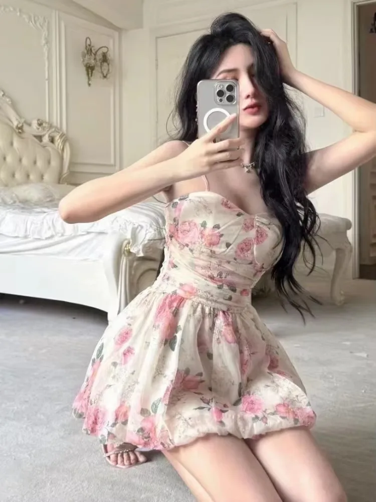 Gaganight Розовое сексуальное платье из полиэстера