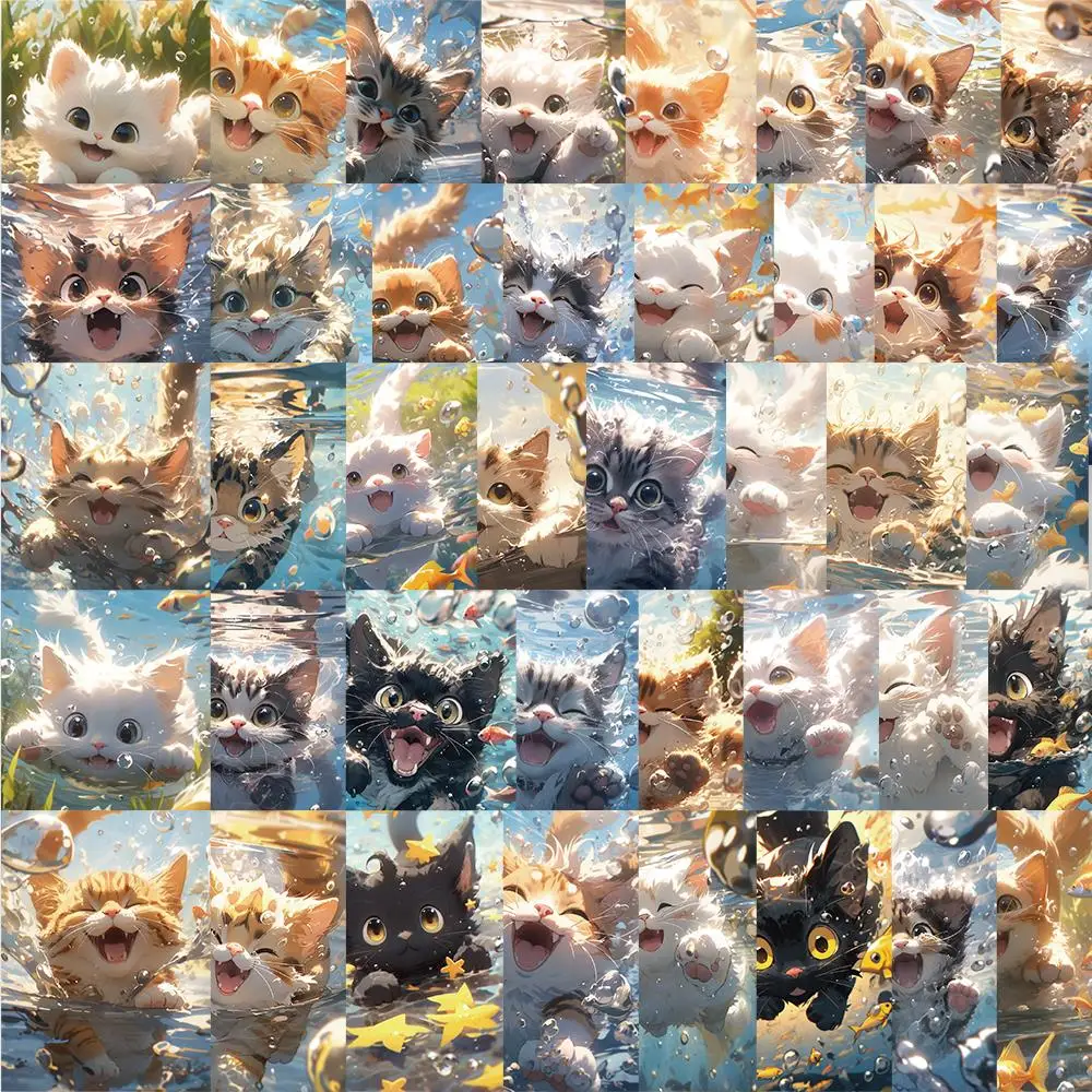 

10/50PCS Cute Cat Stickers For Notebook Laptop Helmet Stationery Notepad Sticker Aesthetic Scrapbooking Material Craft Supplies