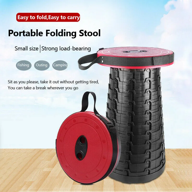 

Telescopic Portable Folding Stool Chair Outdoor Camping Convenient Fishing Plastic Chair Foldable Pocket Simple Portable Chair