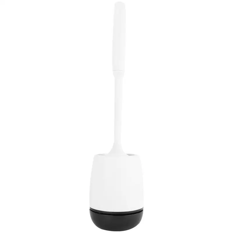 

1Pc Toilet Brush Silicone Closet Bowl Brush Bristle Cleaning Brushes Toilet Brush Holder Black (Wall-Mounted)