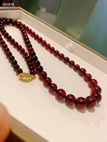 natural blood red amber round beads necklace 5 8 10 8mm red amber beads necklace gemstone woman healing stone aaaaaa