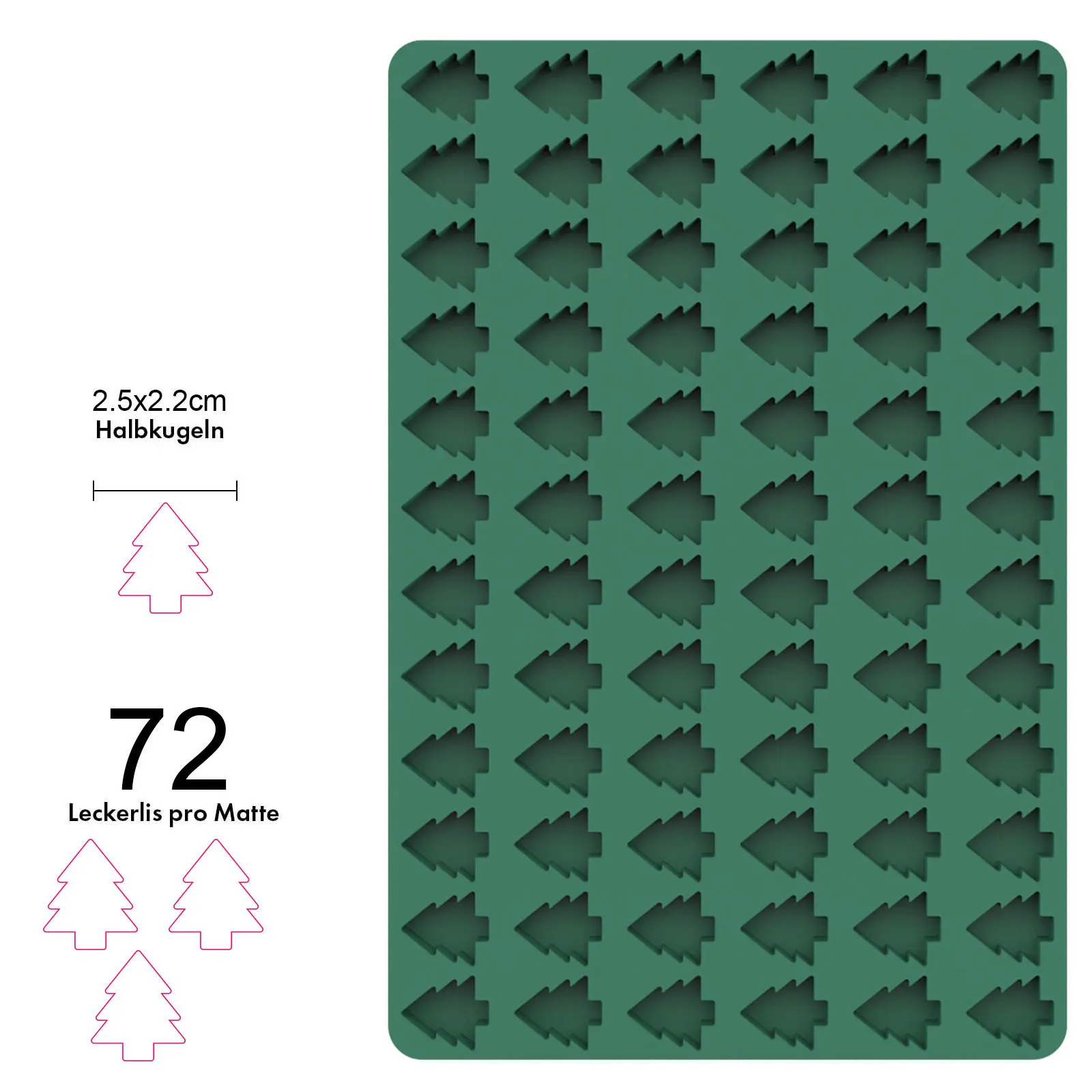 

Christmas Tree Gingerbread Man Silicone Mold Dog Treats Pan for Ganache Jelly Caramels Cookies Pet Treats Baking Mold
