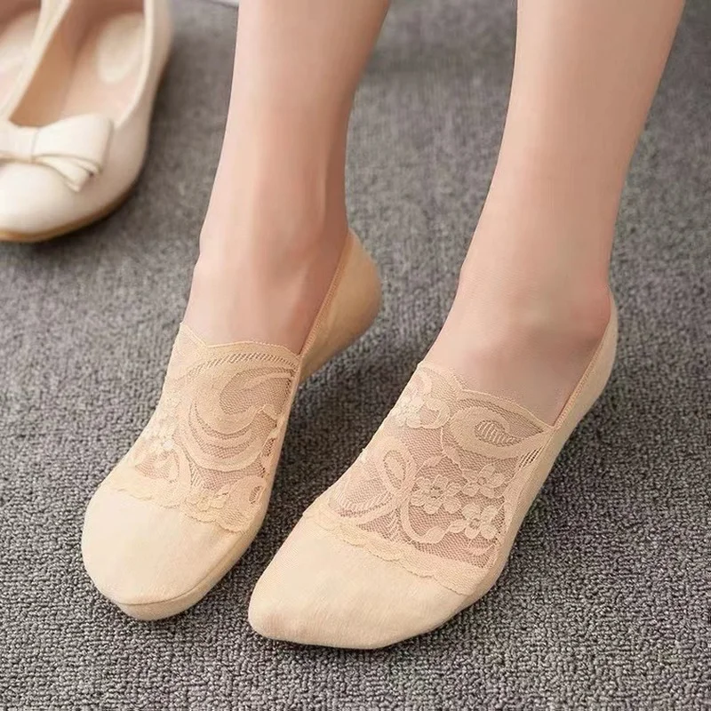 Summer Thin Lace Women's Socks Invisible Boat Socks Women's Short Socks