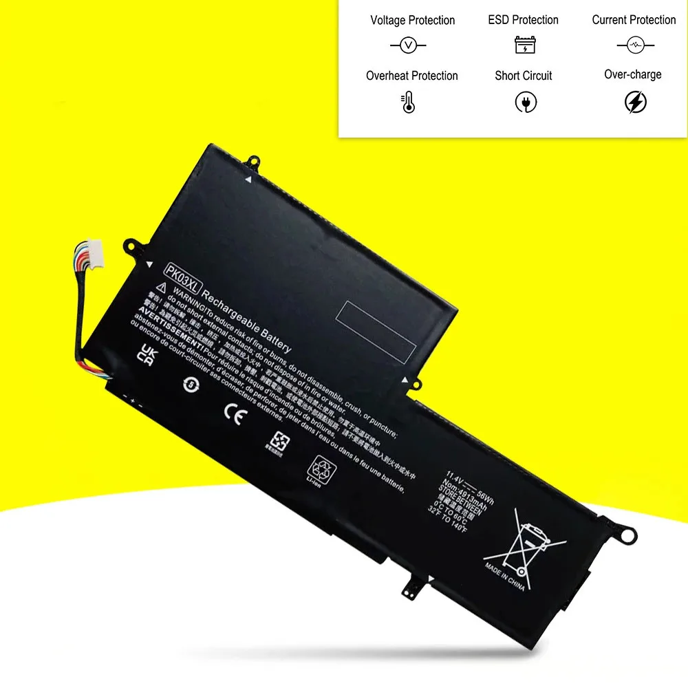 PK03XL Аккумулятор для ноутбука HP Spectre Pro X360 G1 G2 13-4001DX 13-4113TU 13-4002NF TPN-Q157 HSTNN-DB6S 11 4 В 56 Втч