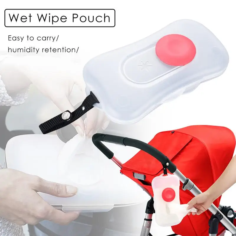 

2019 New On-the-Go Snug Seal Baby Wipes Case Portable Convenient Wet Wipe Pouch For Baby Use