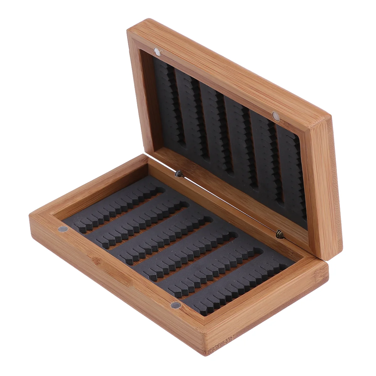 

Bamboo Fishing Tackle Box Pocket Fly Fishing Lure Bass Bait Case