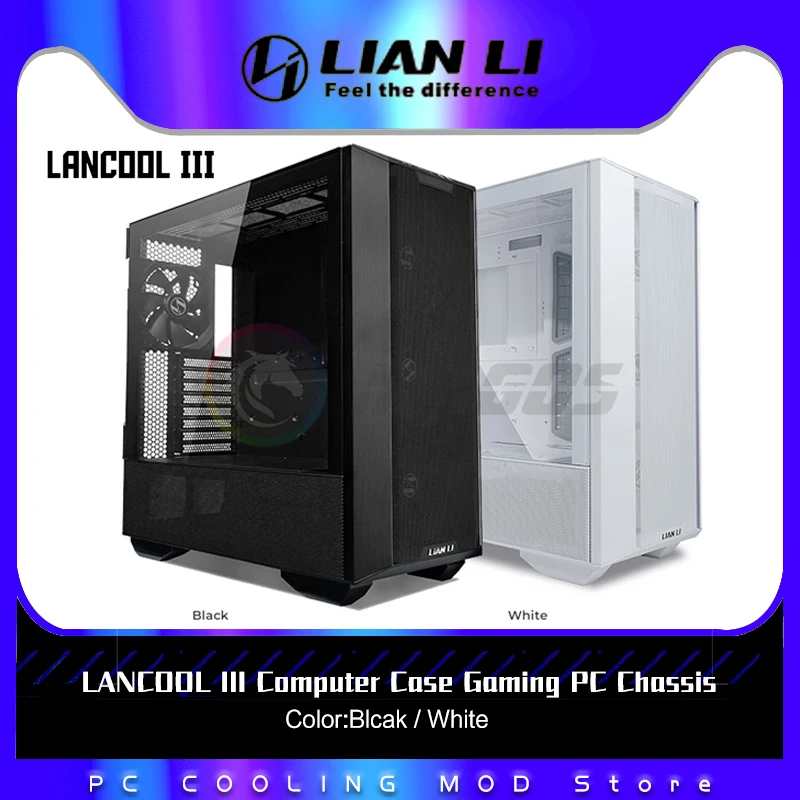 

LANCOOL III Computer Case Gaming PC Chassis With 4x140 PWM Fans For M-ATX/ITX Board 360/420mm Radiator PC Modding AIO Cooling