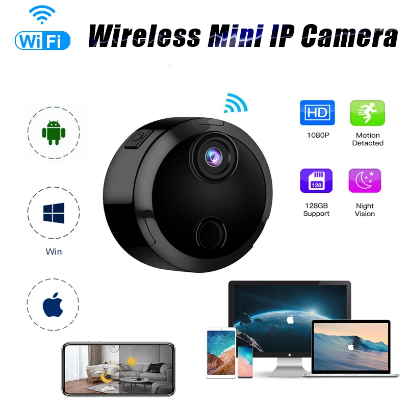 

Новейшая мини-камера 2021 Full HD 1080P Wi-Fi с функцией ночного видения и датчиком движения, видеокамера для домашнего видеонаблюдения
