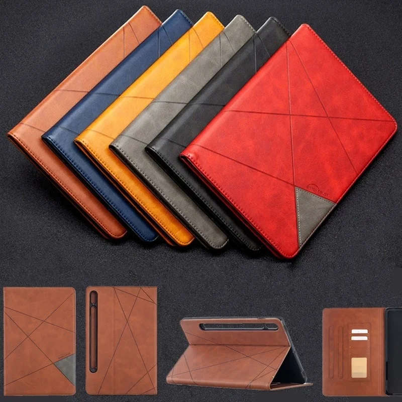

Cover For Samsung Galaxy Tab S7 Case SM-T870 S6 Lite P610 sm-T860 Luxury leather Stand Tablet Cover for Samsung Tab S7 11"