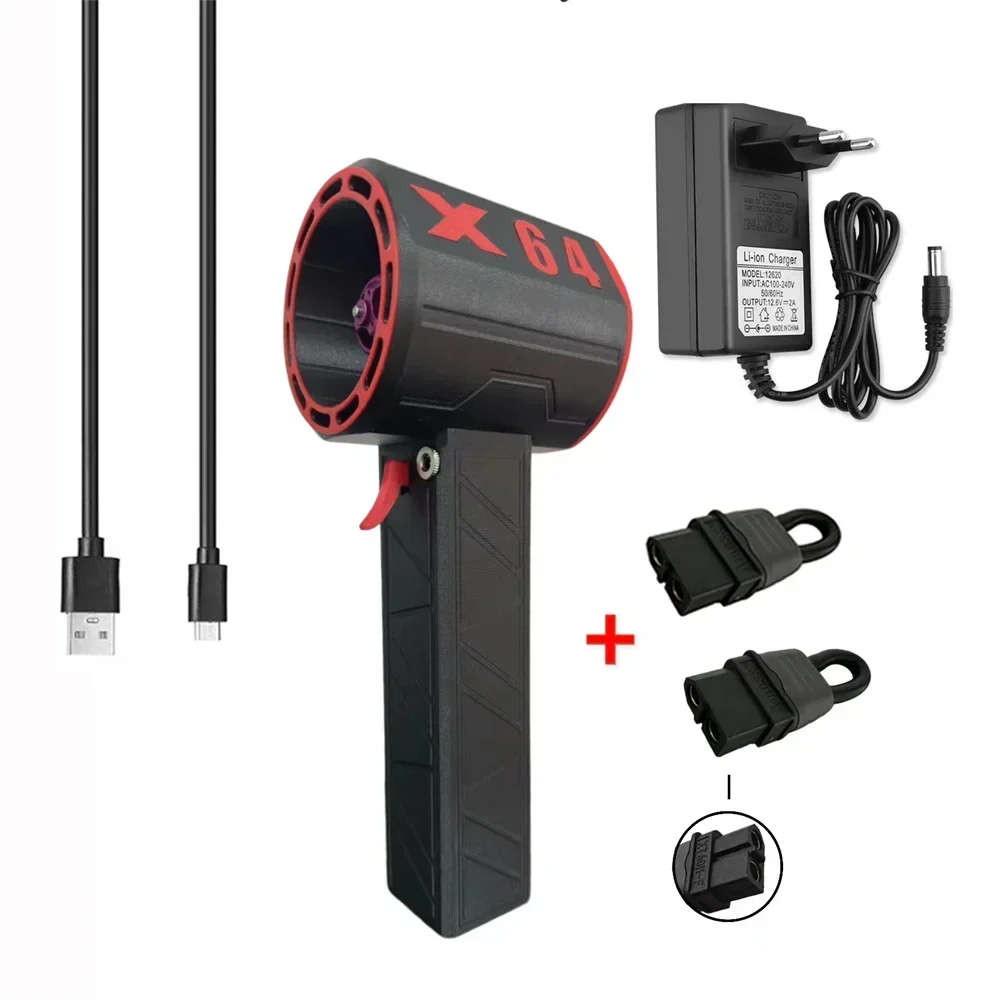 Фото Violent Turbo Fan 11-лопастной вентилятор 8000 мАч Бесщеточный двигатель Воздуходувка 64 мм Канальный турбореактивный вентилятор Сильный пылевой вентилятор Электрический дрей №3