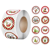 500piecesroll of merry christmas stickers seal label scrapbook kids reward kawaii uu gift stationary sticker