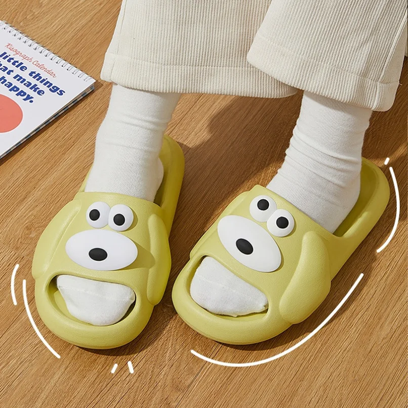 

Woman Slipper Home Cloud Dog Cartoon Cute Funny Puppy Sandals Men Summer Soft Flip Flops Beach Slides House Shoes Female Male