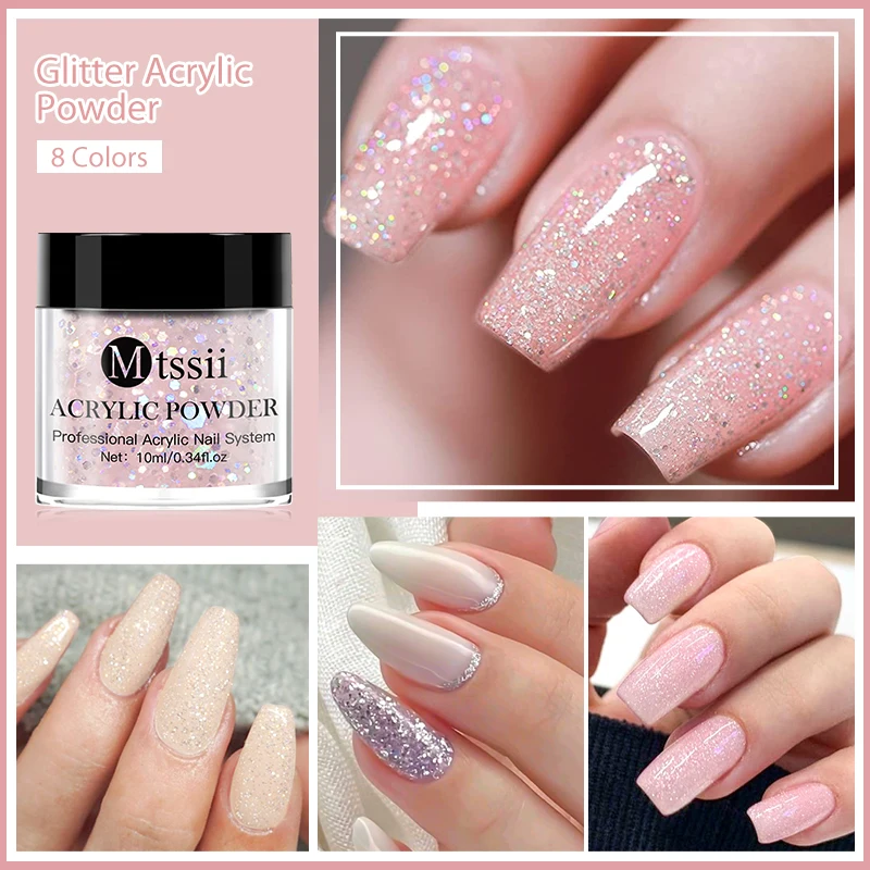 

10g/box Pink Nude Glitter Acrylic Powder Nail Professional Polymer for French Nail Extension Decoration Carving Design Manicure
