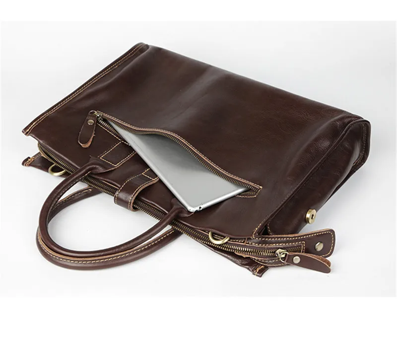 PNDME business casual genuine leather men's briefcase outdoor work luxury real cowhide handbag travel laptop messenger bag