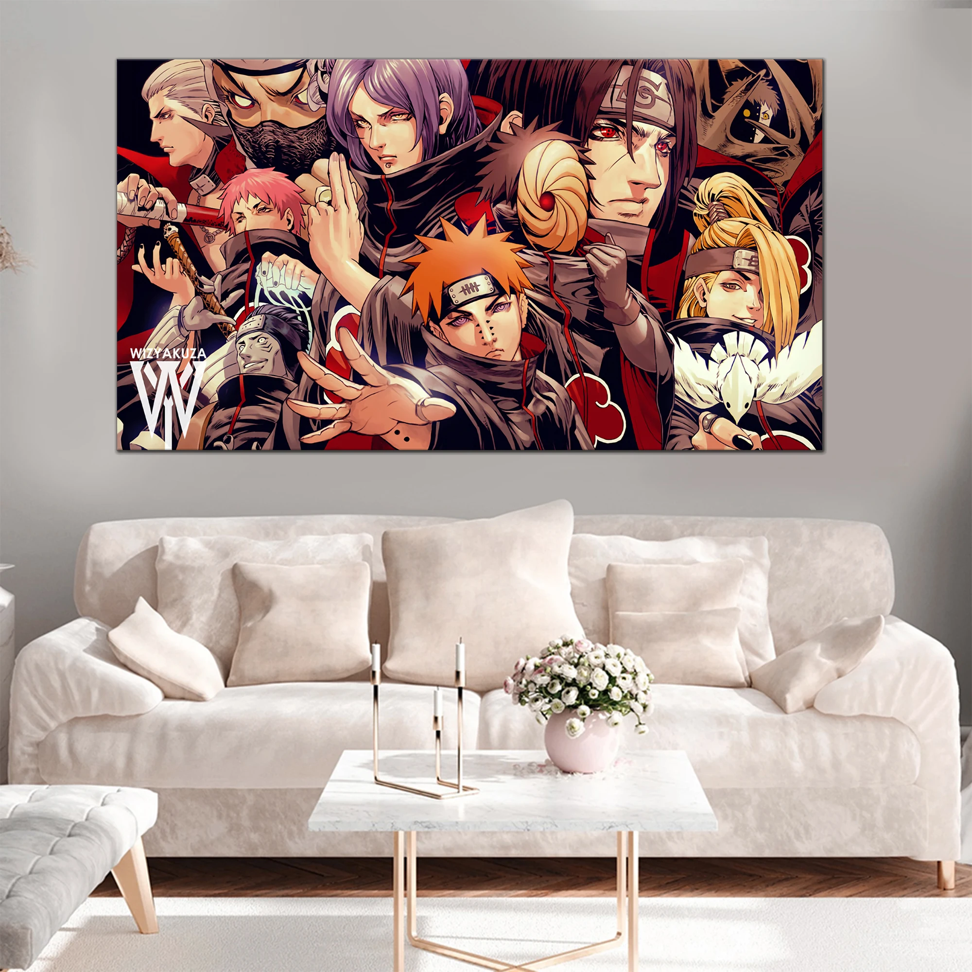 

HD Prints Canvas Painting Naruto Poster Classic Anime Wall Art Akatsuki Pictures Modern 5 Pieces Modular Home Decor No Framed