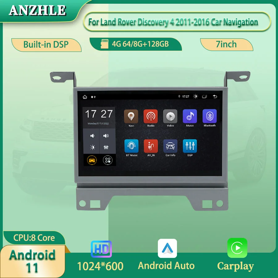 

7 inch original car style android 11.0 for discovery 4 2011-2016 Media Player Carplay/Auto Radio navigation, DSP