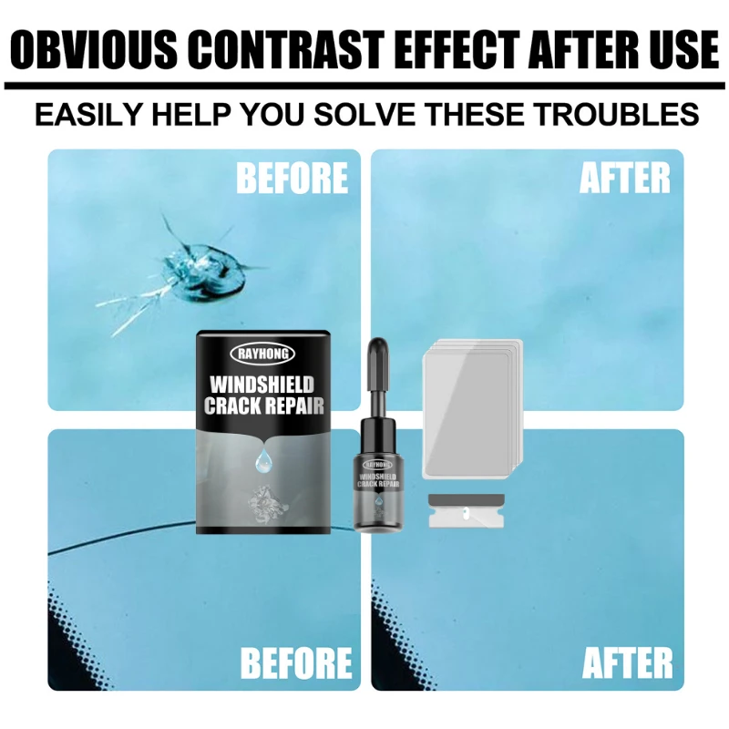 

20ml/Set DIY Cars Window Tools Glass Scratch Repair Kit Fillers Adhesives Sealants Car Wash Cracked Glass Repair Kit