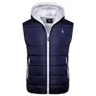 2021 New Giraffe Brand Winter Jacket Men Hoodied Vest Men Zipper Mens Jacket Sleeveless Casual Winter Waistcoat Men