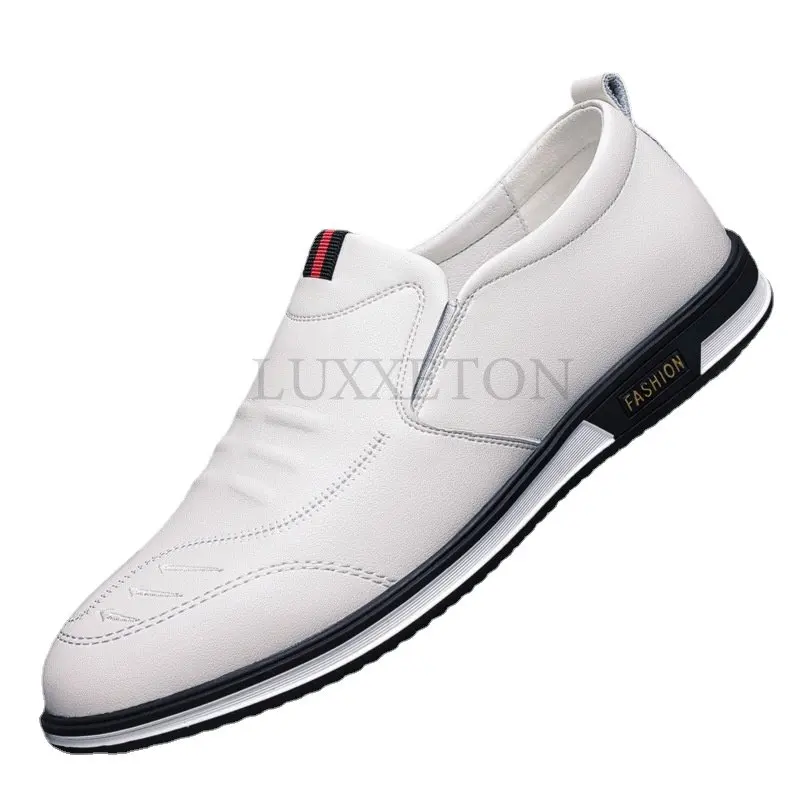 

Genuine Leather Men Casual Shoes Luxury Mens Loafers Breathable Slip on Black Driving Shoe Man Low Top Business Cowhide Shoes