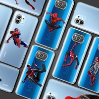 amazing spiderman parker clear case for mi poco x3 nfc 12 11 lite 10t pro luxury smartphone cover m3 f1 11t 10 12x 9t 11x shell