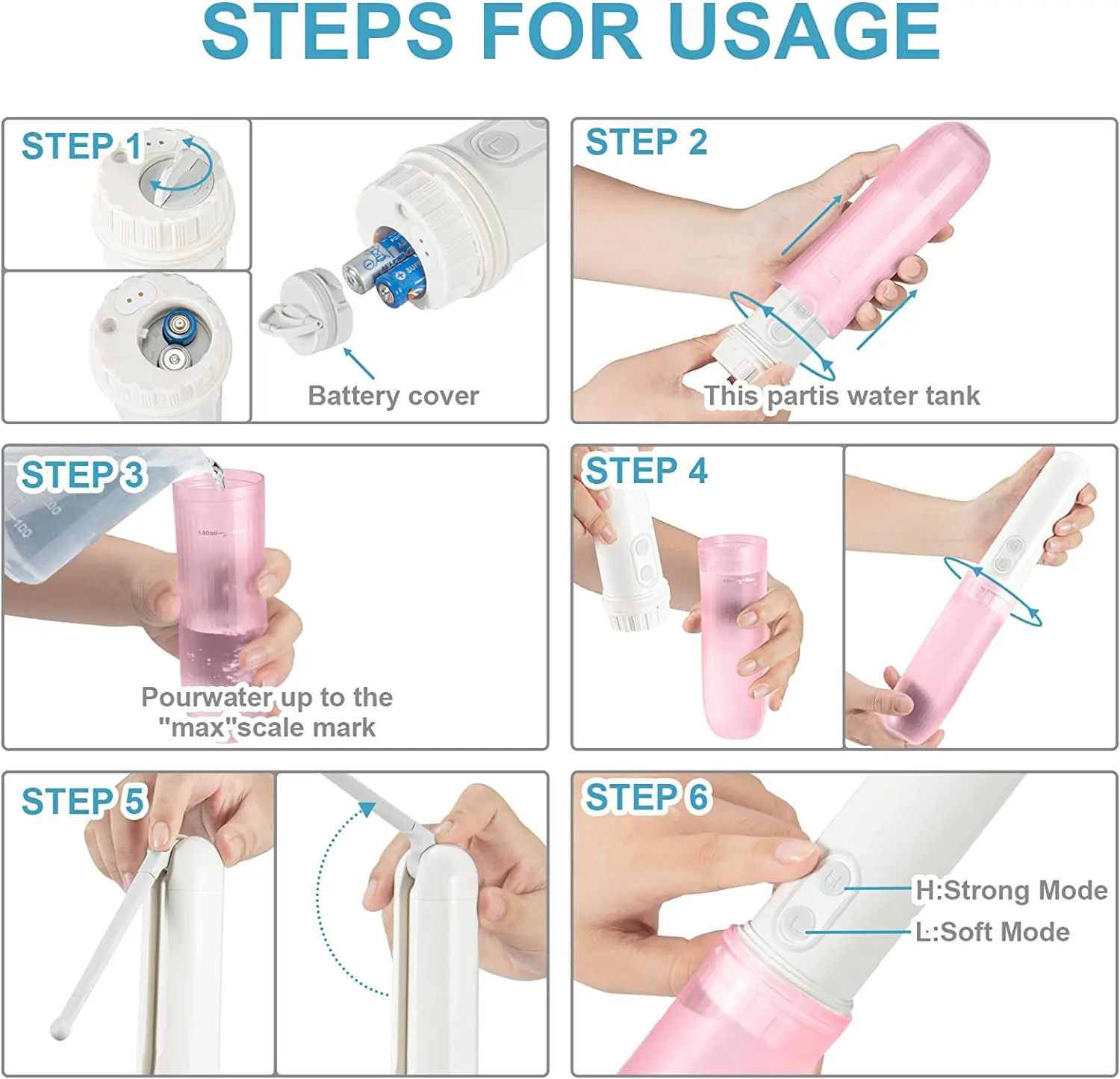 Электрический портативный дорожный распылитель для биде туалетный женщин