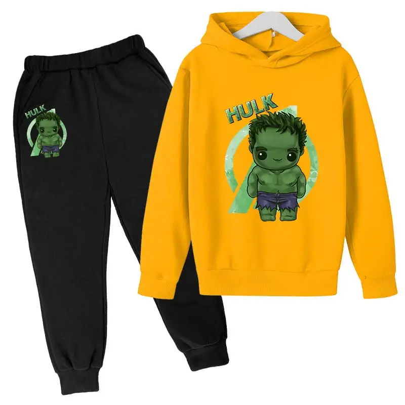 

Kids Hulk Hoodie Sets CaptainAmerica Baby Sportswear Children's Cotton Pants 2 Children's Marvel Hoodie Children's Clothing Suit