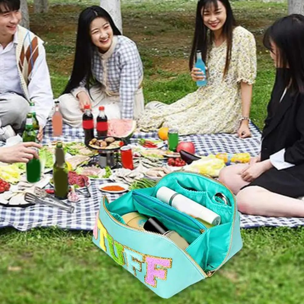 

Convenient Makeup Bag Zipper Travel Cosmetic Case Toiletry Container Organizer Heavy Duty Travel Cosmetic Bag Travelling Use