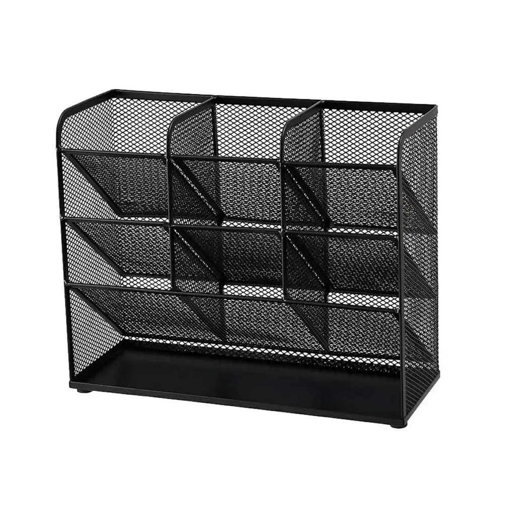 

Mesh Desk Organiser Multifunctional Desktop Stationery Pen Holder Box For Home Office School Supply Storage Rack Tilted Shelf