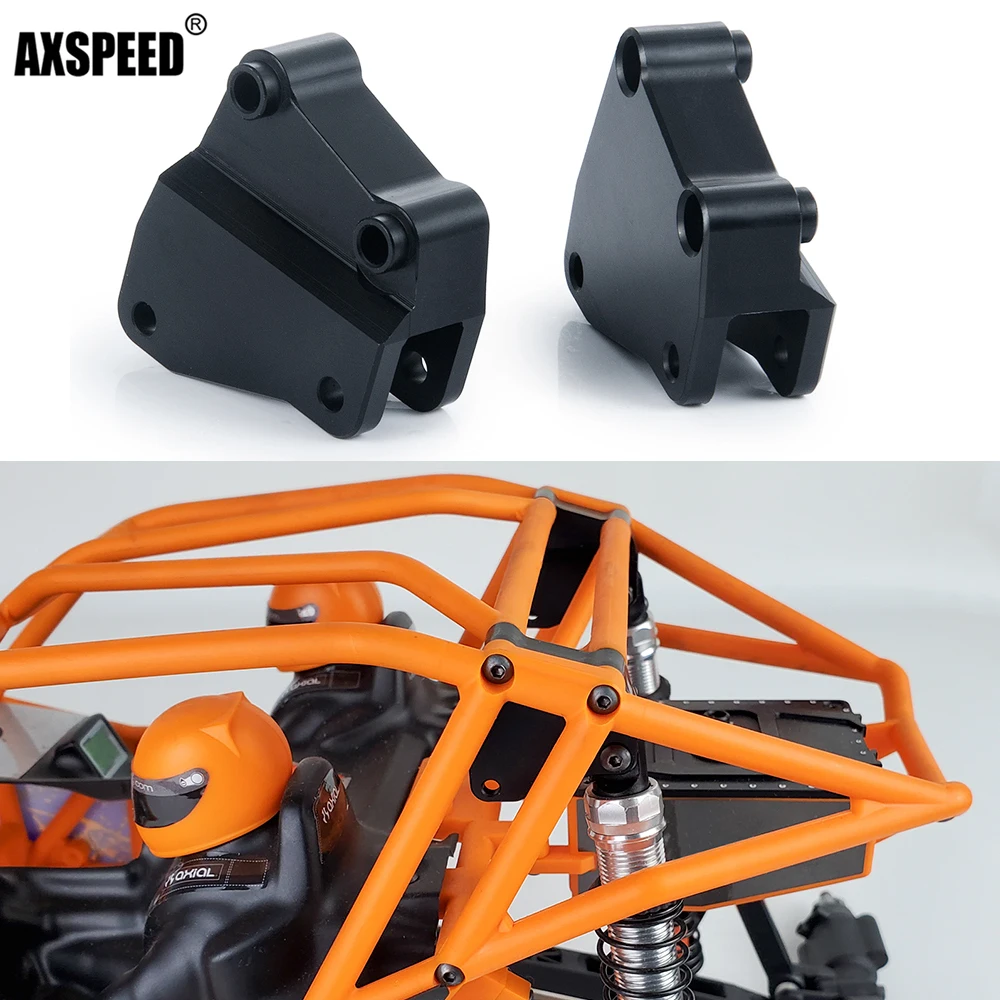 AXSPEED-Torres de choque superiores delanteras de Metal, 2 piezas, soporte de montaje para 1/10 Axial RBX10 AXI03005 RC Rock Crawlers, piezas de actualización de coches