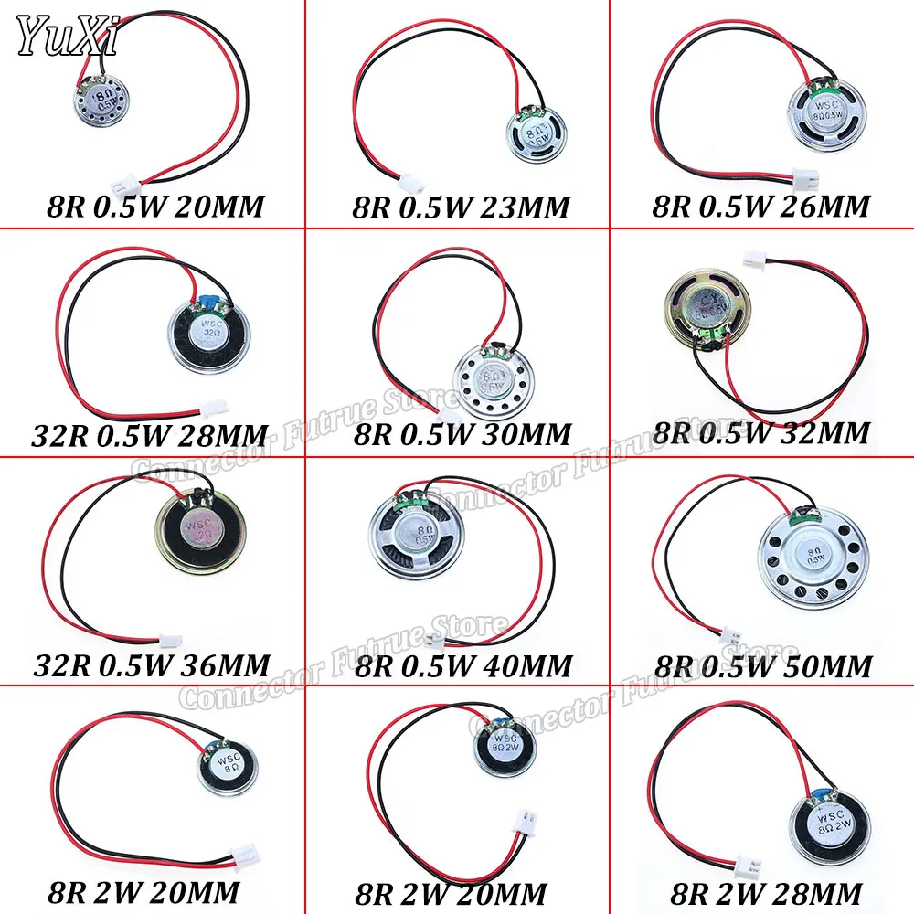Ультратонкий динамик 0 5 Вт 1 2 8R 32R Диаметр динамика 20 мм 23 26 28 30 32 36 40 50 с клеммной