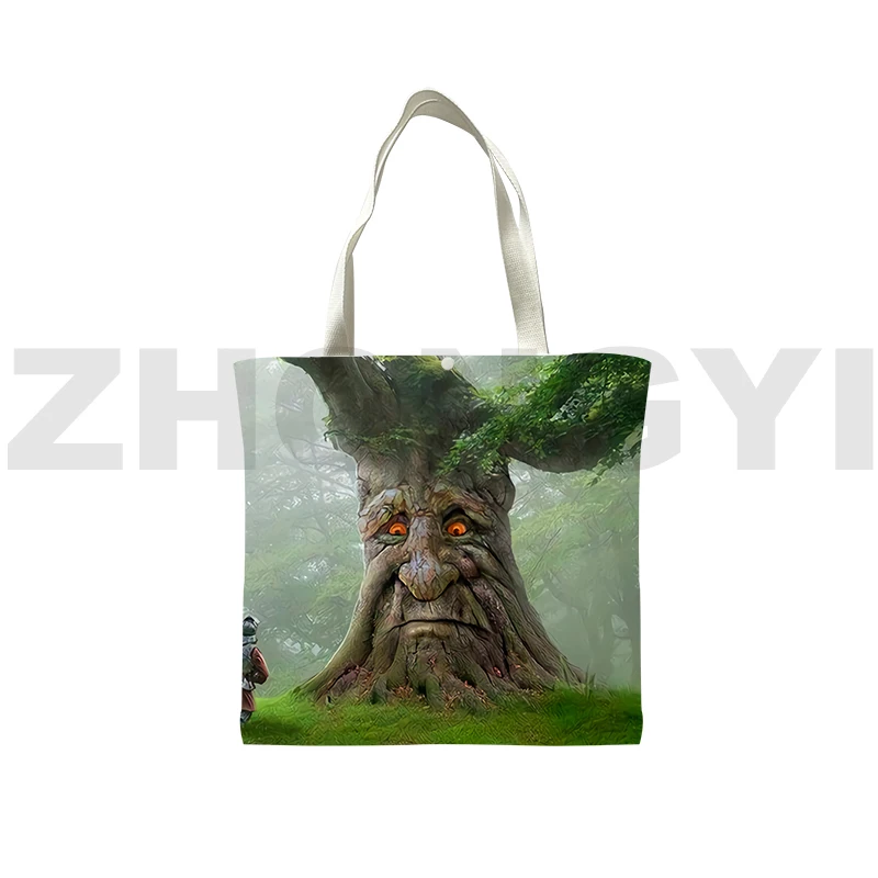 

Сумка для покупок с объемным изображением мистического дерева, складной мешок для супермаркета, для продуктов, аниме тоут, винтажная больша...