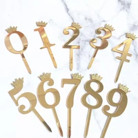 acrylic glitter crown numbers happy birthday cake topper birthday cakes baby shower cupcake topperswedding cake toppers