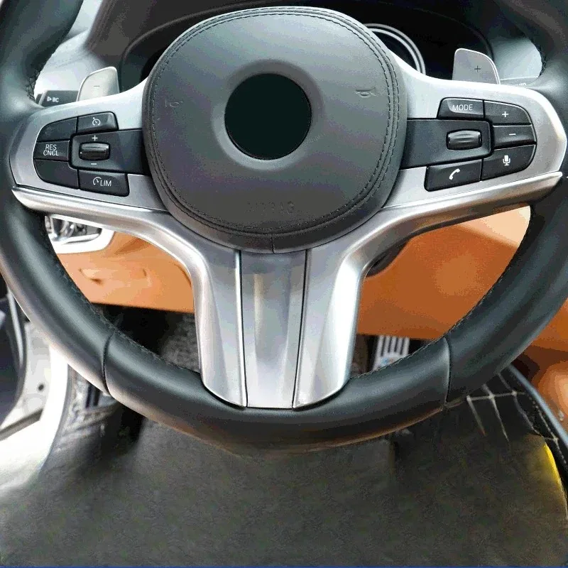 Фото Для BMW 3, 5 серии G30, G20, X3 G01, X4 G02, X5 G05, X6 G06 2018-2023: накладка на рамку рулевого колеса из АБС-пластика, аксессуары для интерьера автомобиля №3