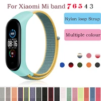 bracelet for mi band 7 6 strap nylon sport loop watch belt pulsera correa mi band 4 wristband for xiaomi mi band 5 4 3 bracelet