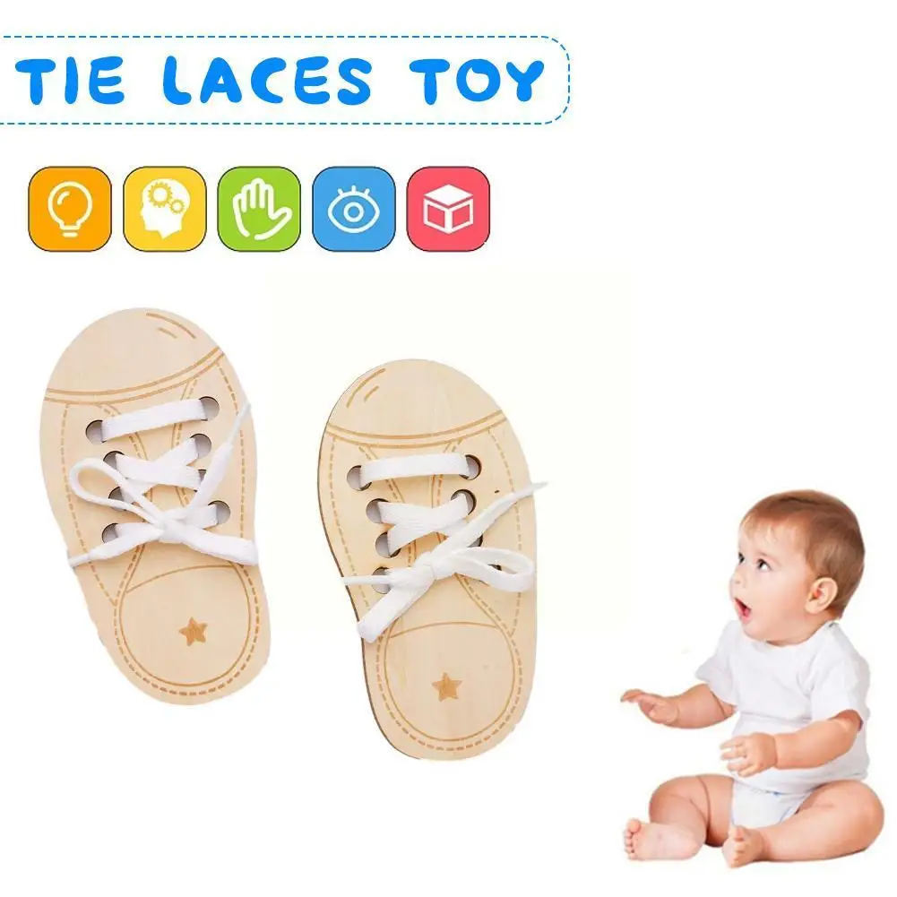 

1 пара, детские деревянные шнурки для обуви