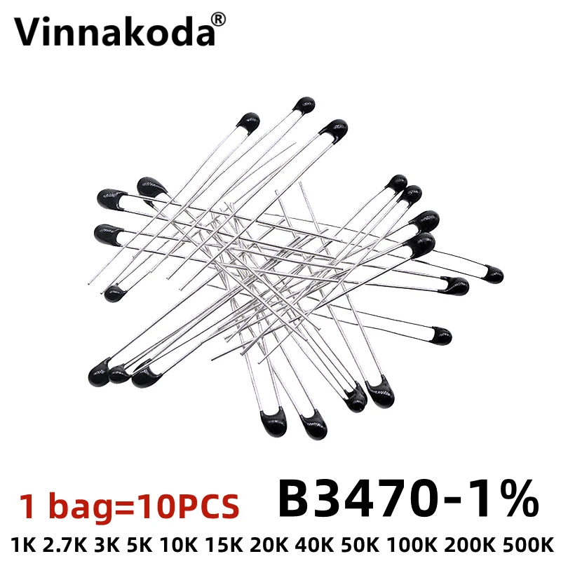 10 шт. терморезистор NTC MF52 NTC-MF52AT 1K 2K 3K 5K 10K 15K 20K 40K 50K 100K 200K B3470 500 |