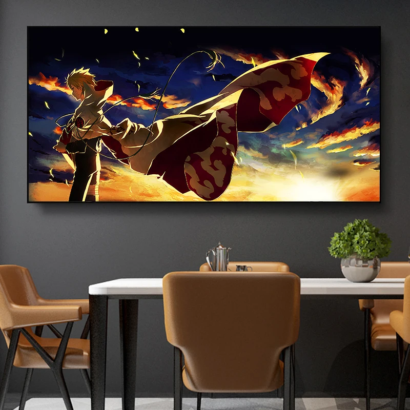 

Naruto Uzumaki Canvas Painting Japanese Anime Naruto Handsome Poster Print Wall Art Prints Home Children Room Decoration Mural