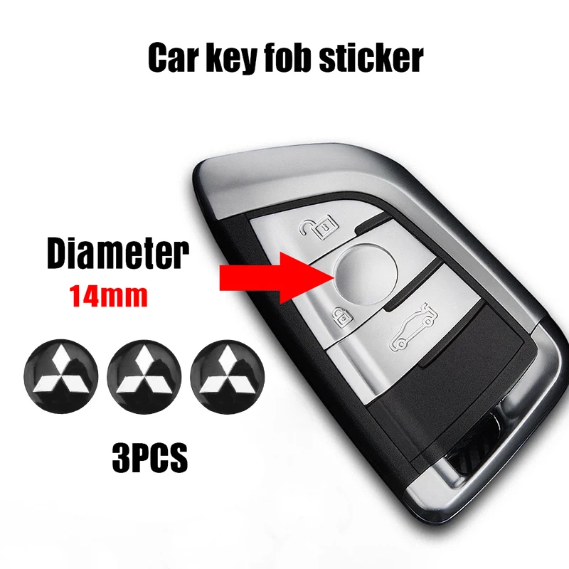 3 шт. наклейка с дистанционным управлением для ключей от автомобиля Mitsubishi Ralliart ASX