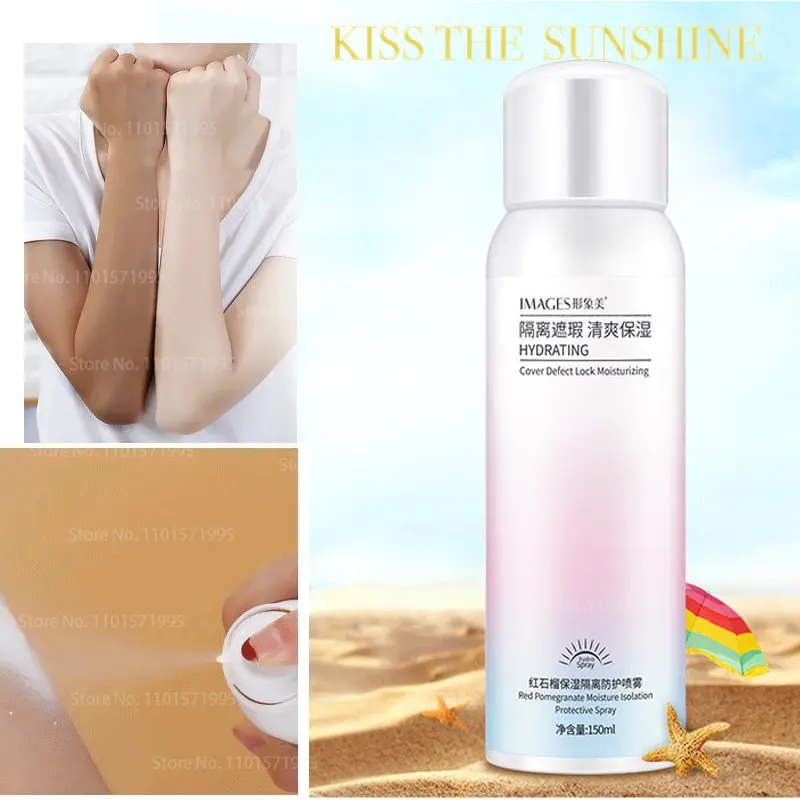 

150ML Red Pomegranate Sunblock Cream Whitening Sunscreen Crema Protetor Solar FACE BODY SPF50 Skin Whitening Spray
