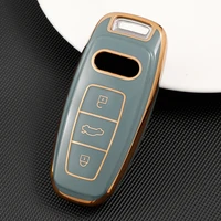 soft car key case cover key bag for audi a1 a3 8v a4 b9 a5 a6 c8 q3 q5 q7 tt keychain accessories car styling auto holder shell