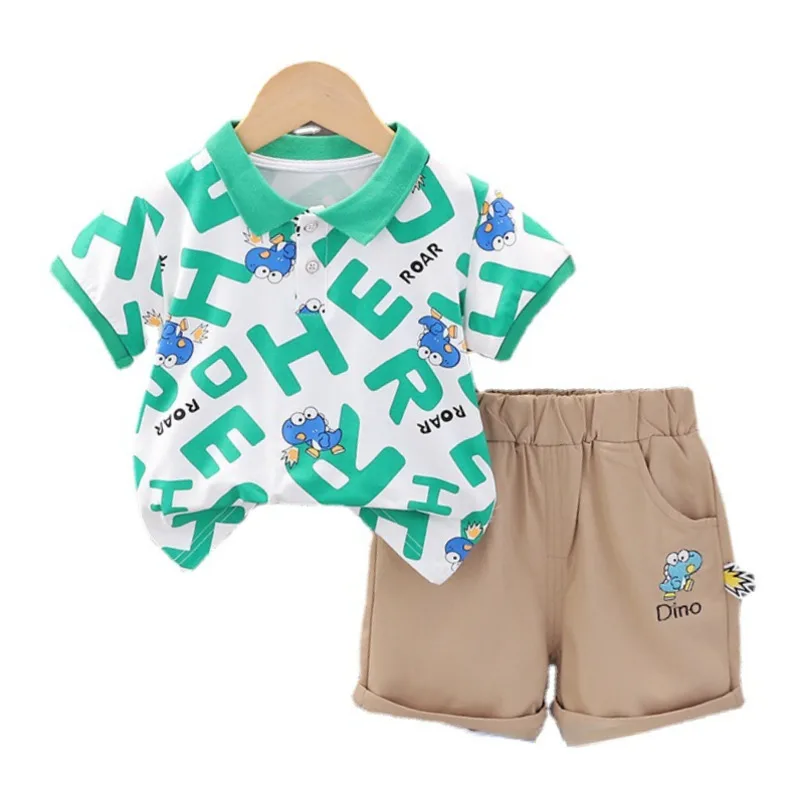 

New Summer Children Outfits Baby Girls Clothes Toddler Boys Letter T-Shirt Shorts 2Pcs/Set Infant Casual Costume Kids Sportswear