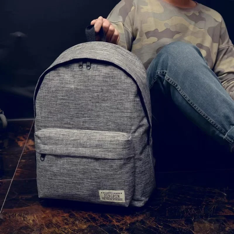 

Однотонный холщовый рюкзак, школьный ранец для учеников, Корейская версия тренда маленькой свежее, модная дорожная сумка для колледжа